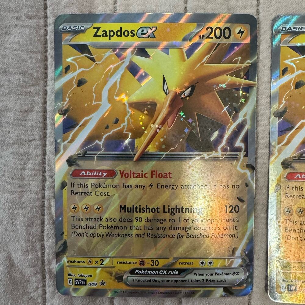 Pokémon Zapdos ex Jumbo Promo Card Lot Oversized TCG Scarlet & Violet Black Star - Picture 2 of 7